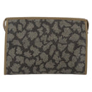 SAINT LAURENT Clutch Bag PVC Canvas Gray Auth bs33321-3