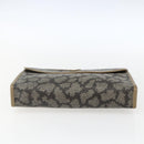 SAINT LAURENT Clutch Bag PVC Canvas Gray Auth bs33321-7