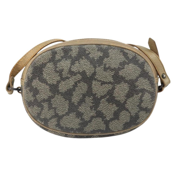SAINT LAURENT Shoulder Bag PVC Canvas Gray Auth bs33323