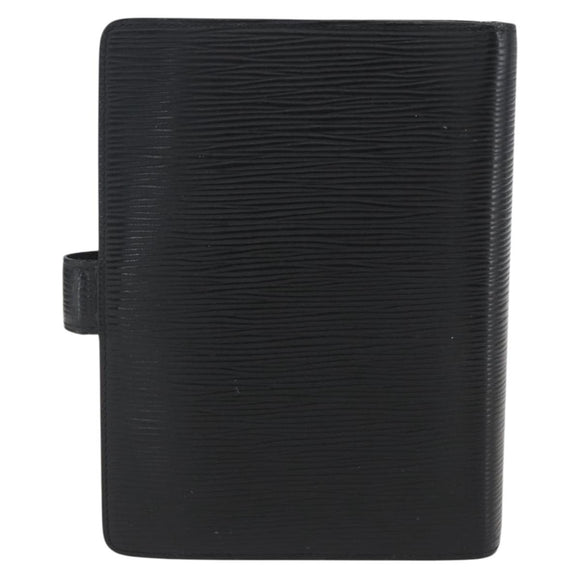LOUIS VUITTON Epi Agenda MM Day Planner Cover Black R20042 LV Auth bs33328