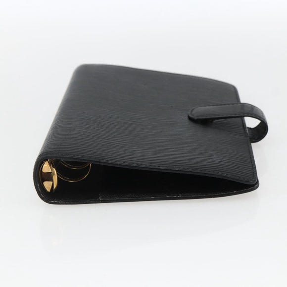 LOUIS VUITTON Epi Agenda MM Day Planner Cover Black R20042 LV Auth bs33328