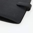 LOUIS VUITTON Epi Agenda MM Day Planner Cover Black R20042 LV Auth bs33328-8