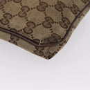 GUCCI GG Canvas Web Sherry Line Shoulder Bag Beige 141863 Auth bs33331-16