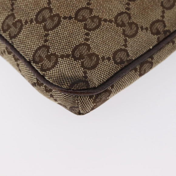 GUCCI GG Canvas Web Sherry Line Shoulder Bag Beige 141863 Auth bs33331