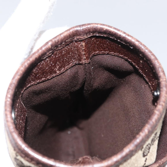 GUCCI GG Canvas Web Sherry Line Shoulder Bag Beige 141863 Auth bs33331