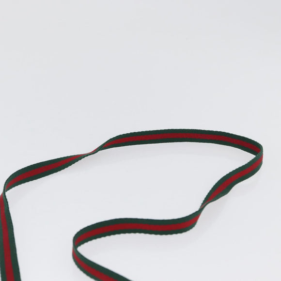 GUCCI GG Canvas Web Sherry Line Shoulder Bag Beige 141863 Auth bs33331