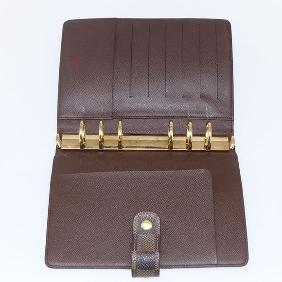 LOUIS VUITTON Damier Ebene Agenda MM Day Planner Cover R20240 LV Auth bs33333
