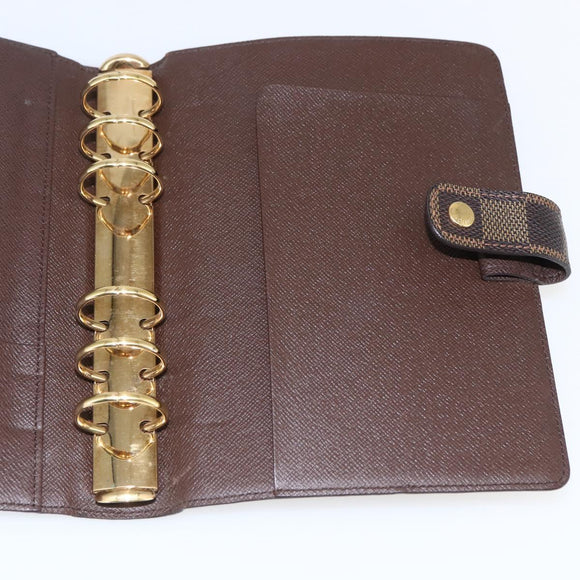 LOUIS VUITTON Damier Ebene Agenda MM Day Planner Cover R20240 LV Auth bs33333