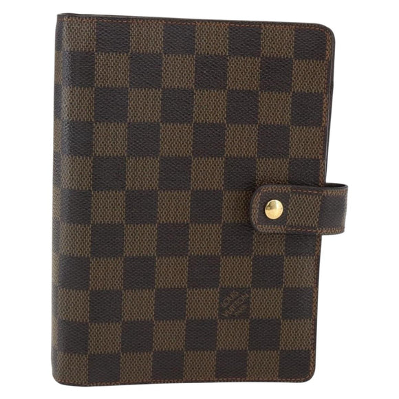 LOUIS VUITTON Damier Ebene Agenda MM Day Planner Cover R20240 LV Auth bs33333