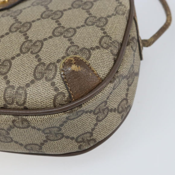 GUCCI GG Supreme Web Sherry Line Bag PVC Beige Gold 89 02 066 Auth bs33336