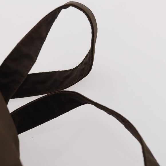 PRADA Backpack Nylon Brown Gold Auth bs33338