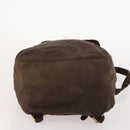 PRADA Backpack Nylon Brown Gold Auth bs33338-5