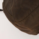 PRADA Backpack Nylon Brown Gold Auth bs33338-17