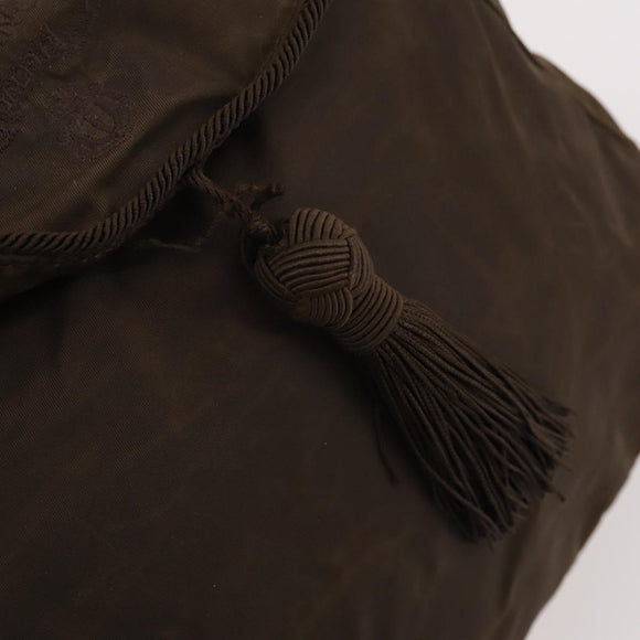 PRADA Backpack Nylon Brown Gold Auth bs33338