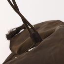 PRADA Backpack Nylon Brown Gold Auth bs33338-21