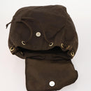 PRADA Backpack Nylon Brown Gold Auth bs33338-22