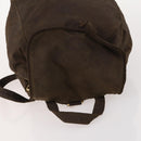 PRADA Backpack Nylon Brown Gold Auth bs33338-6
