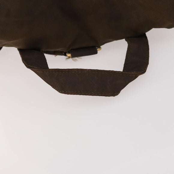 PRADA Backpack Nylon Brown Gold Auth bs33338