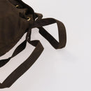 PRADA Backpack Nylon Brown Gold Auth bs33338-8