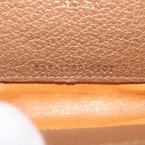 GUCCI Bamboo Handtas Nylon 2-weg Bruin Zilver 039 1705 0701 Auth bs33342