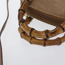 GUCCI Bamboo Handtas Nylon 2-weg Bruin Zilver 039 1705 0701 Auth bs33342-7