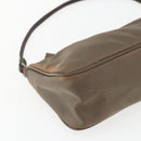 PRADA Accessory Pouch Nylon Brown Auth bs33343-11