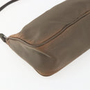 PRADA Accessory Pouch Nylon Brown Auth bs33343-13