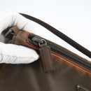PRADA Accessory Pouch Nylon Brown Auth bs33343-15