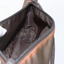 PRADA Accessory Pouch Nylon Brown Auth bs33343-19