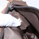PRADA Accessory Pouch Nylon Brown Auth bs33343-20
