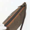 PRADA Accessory Pouch Nylon Brown Auth bs33343-6