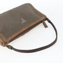 PRADA Accessory Pouch Nylon Brown Auth bs33343-7