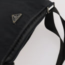 PRADA Shoulder Bag Nylon Black Silver Auth bs33344-6
