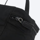 PRADA Vanity Pouch Nylon Black Silver Auth bs33345-18