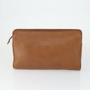 Burberry Nova Check Clutch Tasche Leder PVC 2er Set Beige Braun Auth bs33346-3