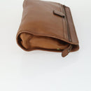 Burberry Nova Check Clutch Tasche Leder PVC 2er Set Beige Braun Auth bs33346-4