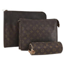LOUIS VUITTON Monogram Clutch Bag 3 Set LV Auth bs33348-1