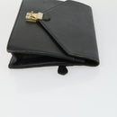 SAINT LAURENT Clutch Tas PVC Leer 2 Set Bruin Zwart Auth bs33349-11