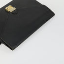 SAINT LAURENT Clutch Tas PVC Leer 2 Set Bruin Zwart Auth bs33349-12