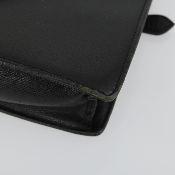 SAINT LAURENT Clutch Tas PVC Leer 2 Set Bruin Zwart Auth bs33349