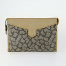 SAINT LAURENT Clutch Tas PVC Leer 2 Set Bruin Zwart Auth bs33349-2