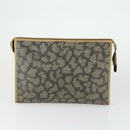 SAINT LAURENT Clutch Tas PVC Leer 2 Set Bruin Zwart Auth bs33349-3