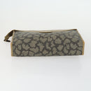 SAINT LAURENT Clutch Tas PVC Leer 2 Set Bruin Zwart Auth bs33349-6