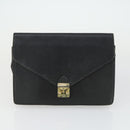 SAINT LAURENT Clutch Tas PVC Leer 2 Set Bruin Zwart Auth bs33349-9