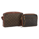 LOUIS VUITTON Monogram Shoulder Bag 2 Set LV Auth bs33352-1