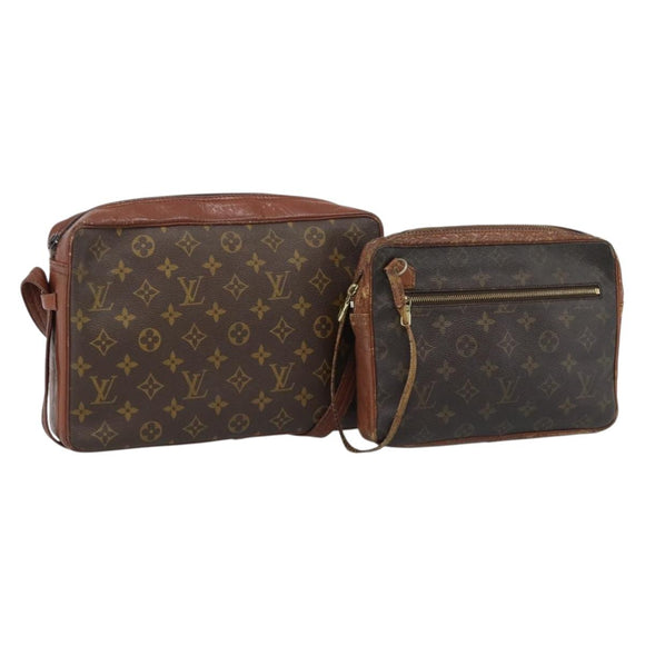 LOUIS VUITTON Monogram Shoulder Bag 2 Set LV Auth bs33352