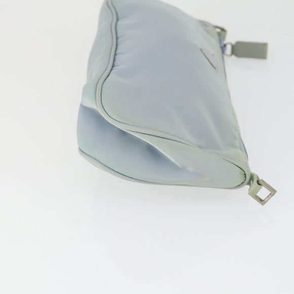 PRADA Pouch Nylon 2 Set Blue Black Auth bs33353