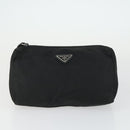 PRADA Pouch Nylon 2 Set Blue Black Auth bs33353-2