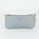 PRADA Pouch Nylon 2 Set Blue Black Auth bs33353-9