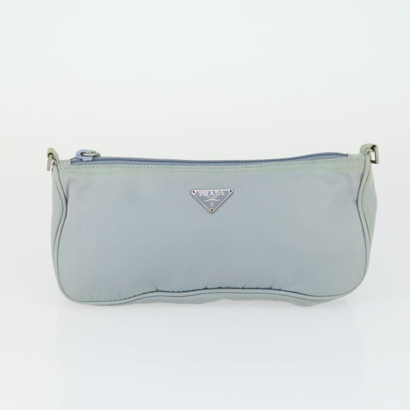 PRADA Pouch Nylon 2 Set Blue Black Auth bs33353